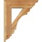 Ekena Millwork Olympic Traditional Rough Sawn Bracket w/ Offset Brace, Western Red Cedar, 6"W x 18"D x 22"H BKT0604X18X22OLY01RWR - alternate 4